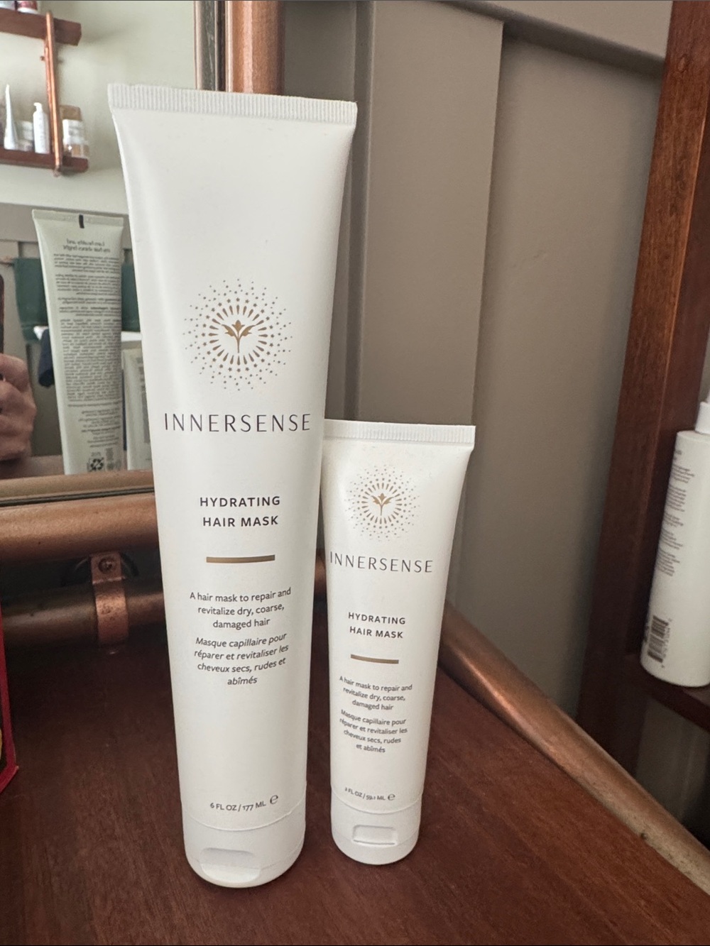 Innersense Hydrating Hair Mask, 6 ounce and 2 ounce, new, unopened.